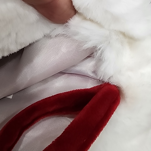 Christmas Stocking with White Embroidered "M" - Picture 7 of 8